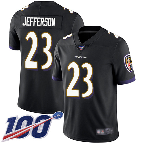 Baltimore Ravens Limited Black Men Tony Jefferson Alternate Jersey NFL Football 23 100th Season Vapor Untouchable